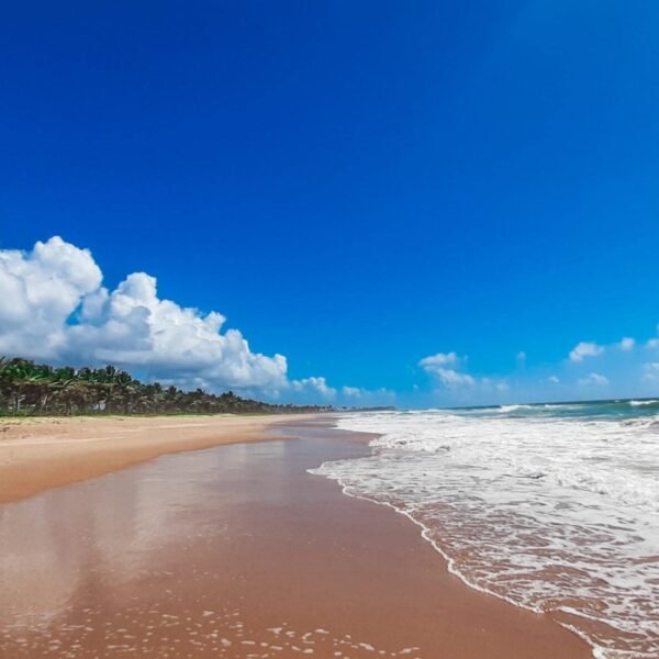 Mar de Jacuípe em frente ao Chalé